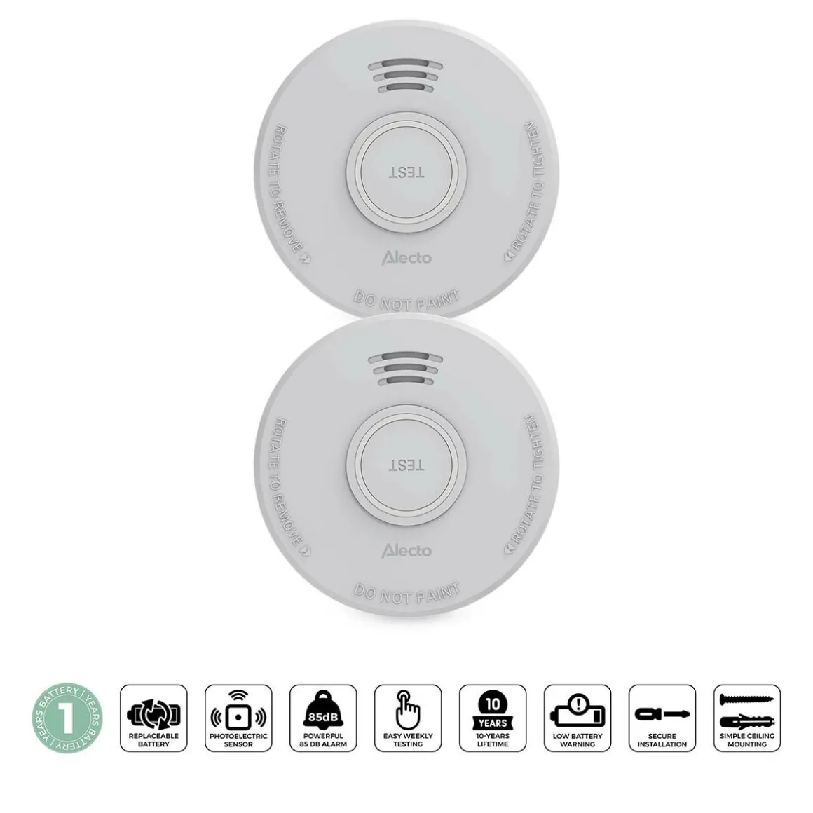 Alecto SD110 Rauchmelder - Set von 2