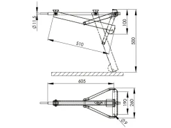 AL-KO Compact Wohnwagenstütze - 605 mm