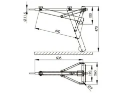 AL-KO Compact Wohnwagenstütze - 505 mm