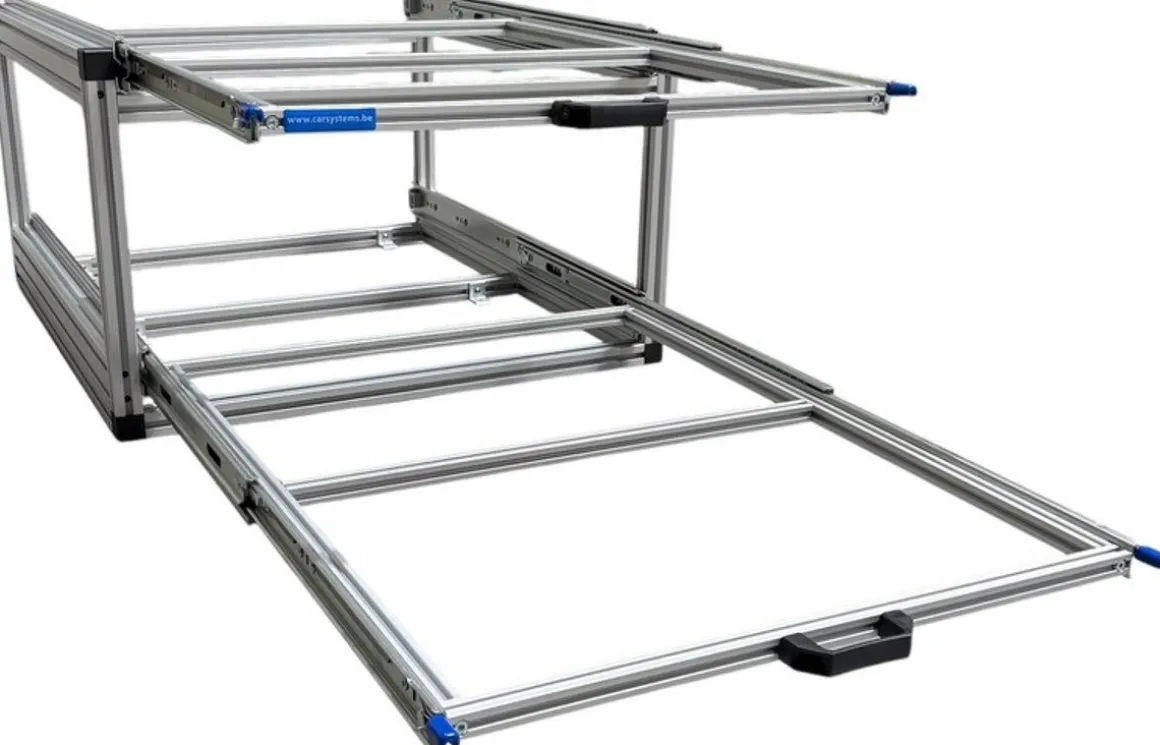 Aluminium-Doppel-Heckauszug - 80×60 cm