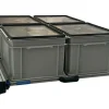 Aluminium Schiebeframe 80x60 cm mit 4 Boxen und Deckel