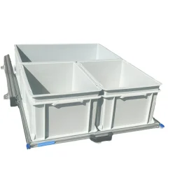 Aluminium Schiebeframe 80x60 cm mit 3 offenen Boxen