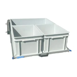 Aluminium Schiebeframe 80x60 cm mit 3 offenen Boxen