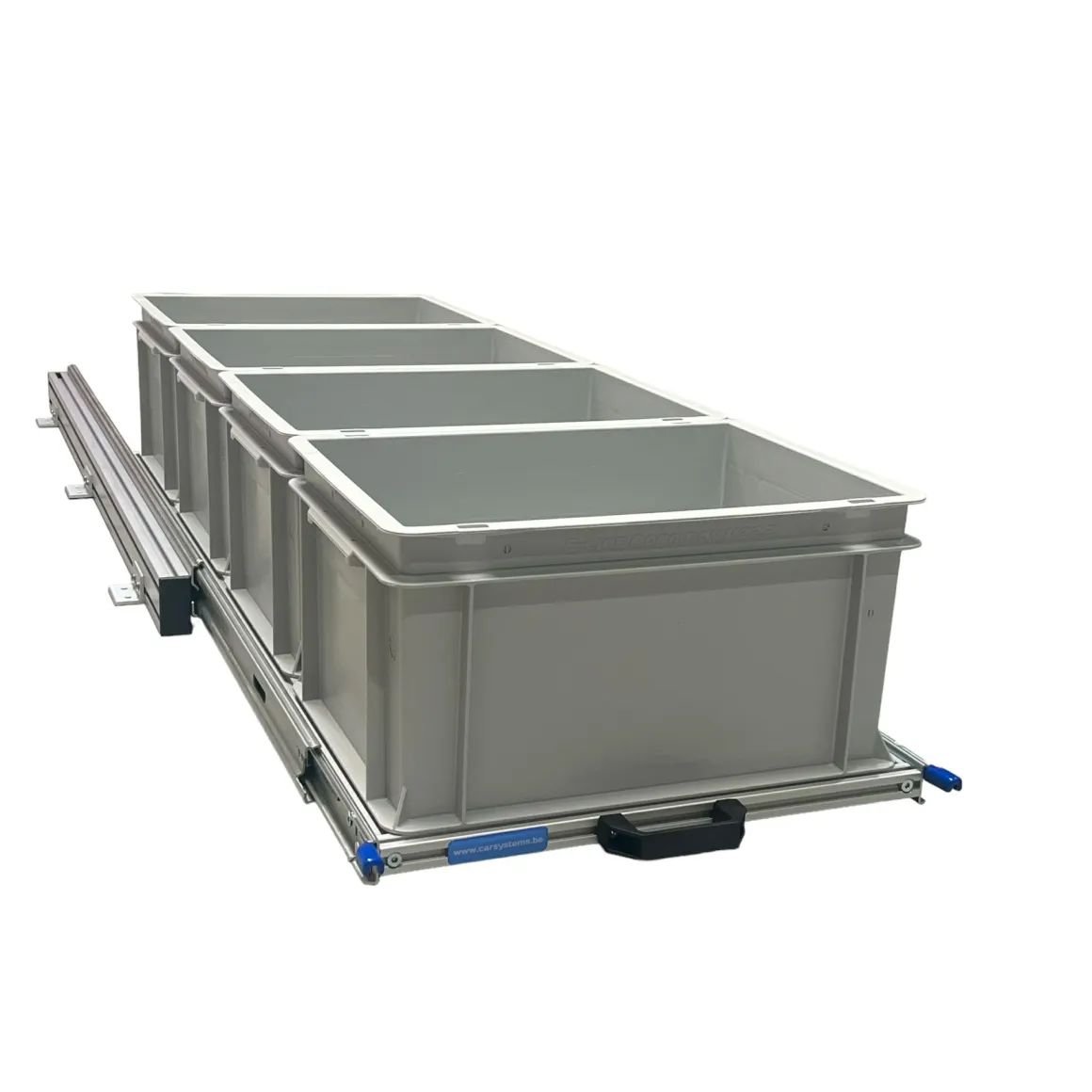 Aluminium Schiebeframe 120x40 cm mit 4 offenen Boxen