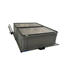 Aluminium Schiebeframe 80x60 cm mit 2 Boxen und Deckel