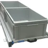 Aluminium Schiebeframe 120x40 cm mit 2 offenen Boxen