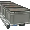 Aluminium Schiebeframe 120x40 cm mit 4 Boxen und Deckel