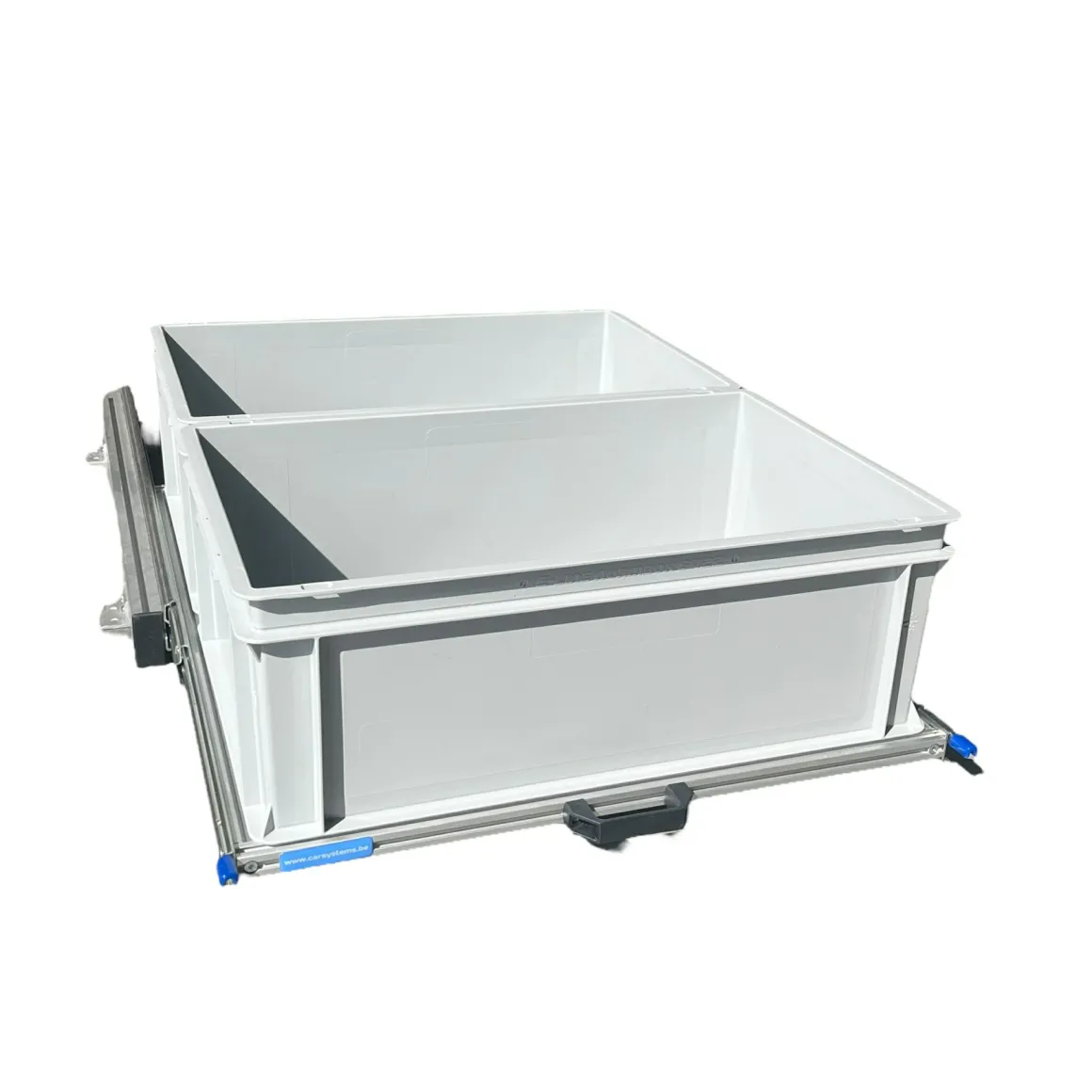 Aluminium Schiebeframe 80x60 cm mit 2 offenen Boxen