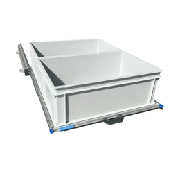 Aluminium Schiebeframe 80x60 cm mit 2 offenen Boxen