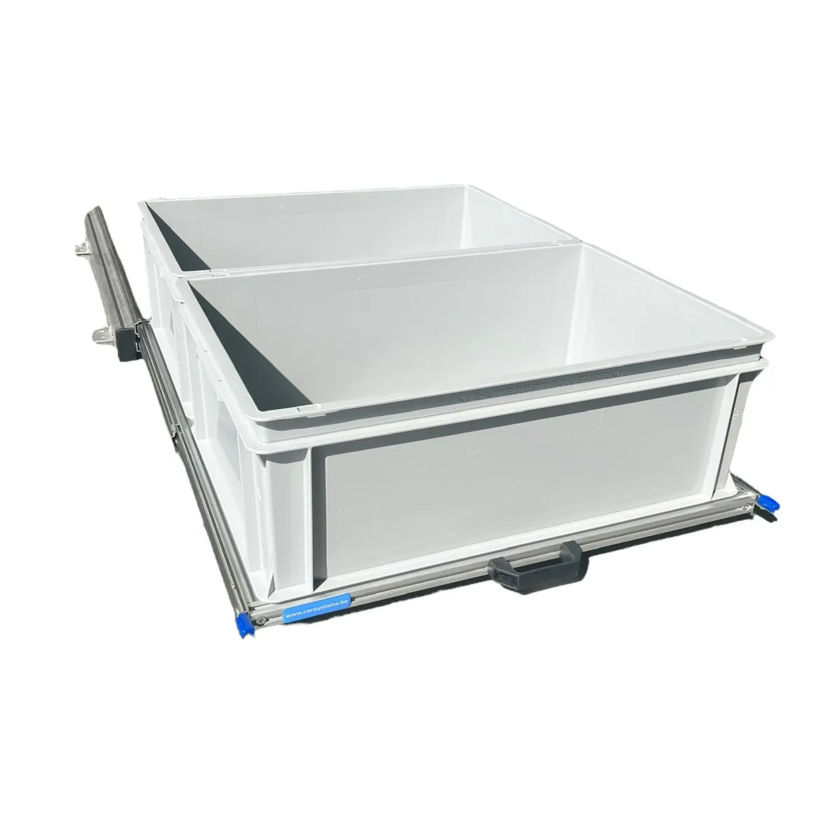 Aluminium Schiebeframe 80x60 cm mit 2 offenen Boxen