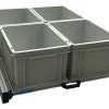 Aluminium Schiebeframe 80x60 cm mit 4 offenen Boxen