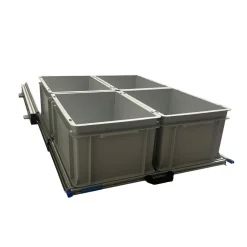 Aluminium Schiebeframe 80x60 cm mit 4 offenen Boxen