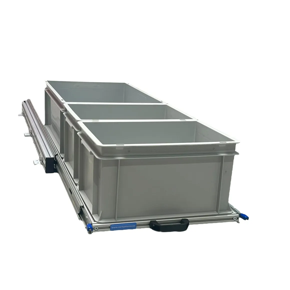 Aluminium Schiebeframe 120x40 cm mit 3 offenen Boxen