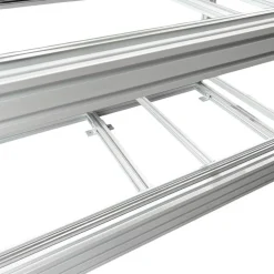 Aluminium 90 x 40 cm Doppel-Heckauszug mit 4 geschlossene Boxen