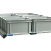 Aluminium 120x80 cm Heckauszug mit 6 offene Boxen