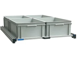 Aluminium 120x80 cm Heckauszug mit 4 offene boxen