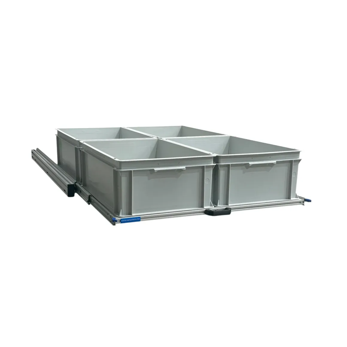 Aluminium 120x80 cm Heckauszug mit 4 offene boxen
