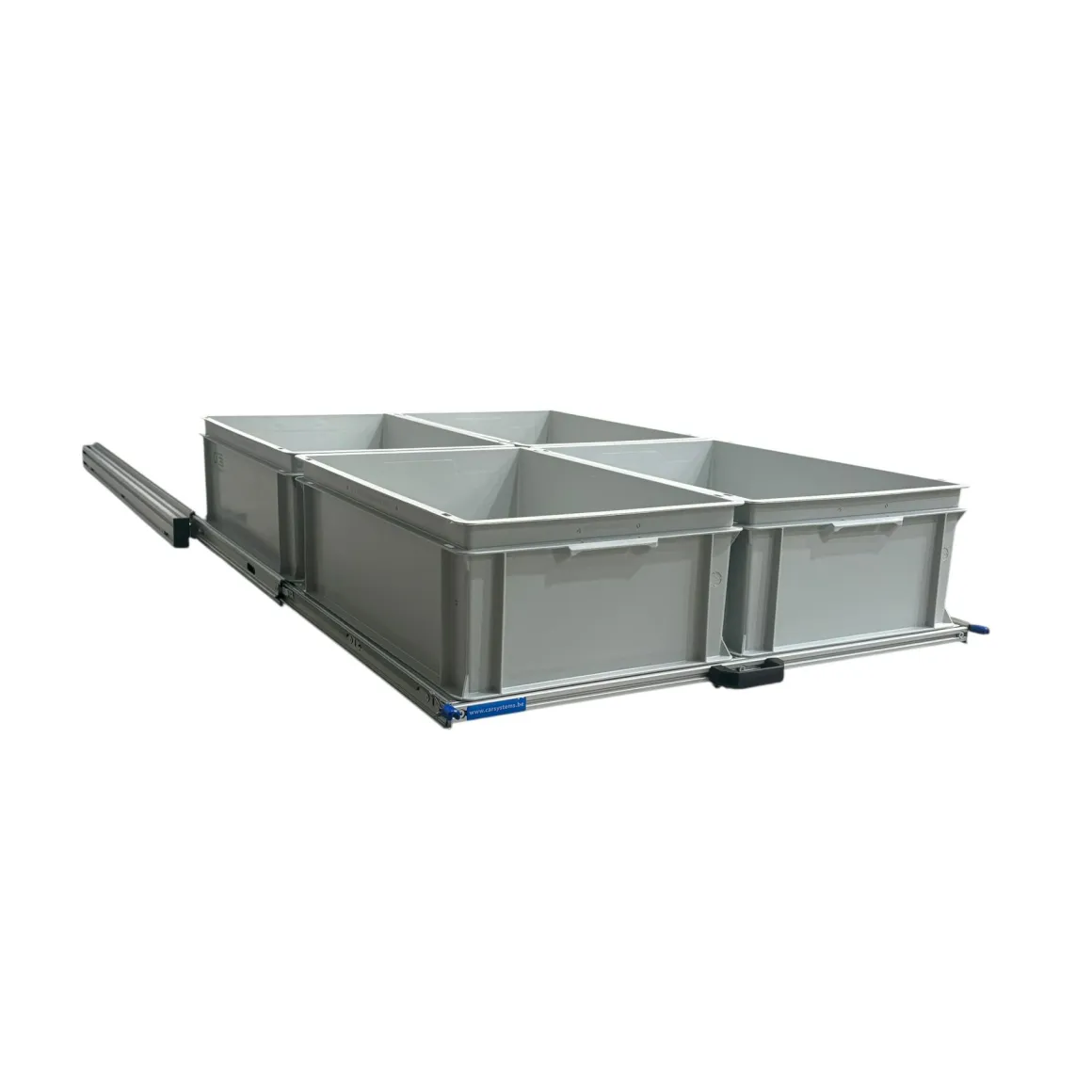Aluminium 120x80 cm Heckauszug mit 4 offene boxen