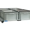 Aluminium 120x80 cm Heckauszug mit 6 Boxen mit Deckel