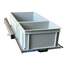 Aluminium 90x40 cm Schiebegestell mit 2 offenen Körben