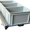 Aluminium 90x40 cm Schiebegestell mit 3 offenen Körben