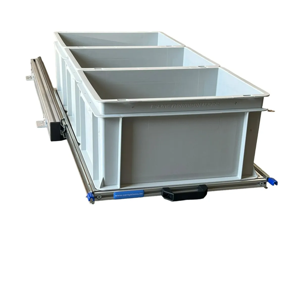 Aluminium 90x40 cm Schiebegestell mit 3 offenen Körben