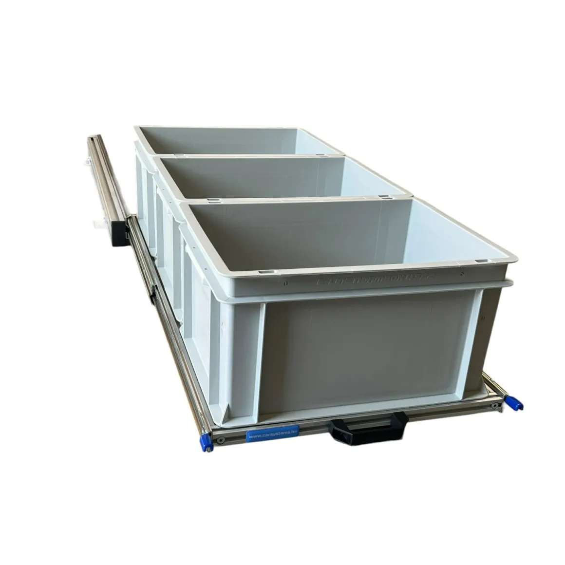 Aluminium 90x40 cm Schiebegestell mit 3 offenen Körben