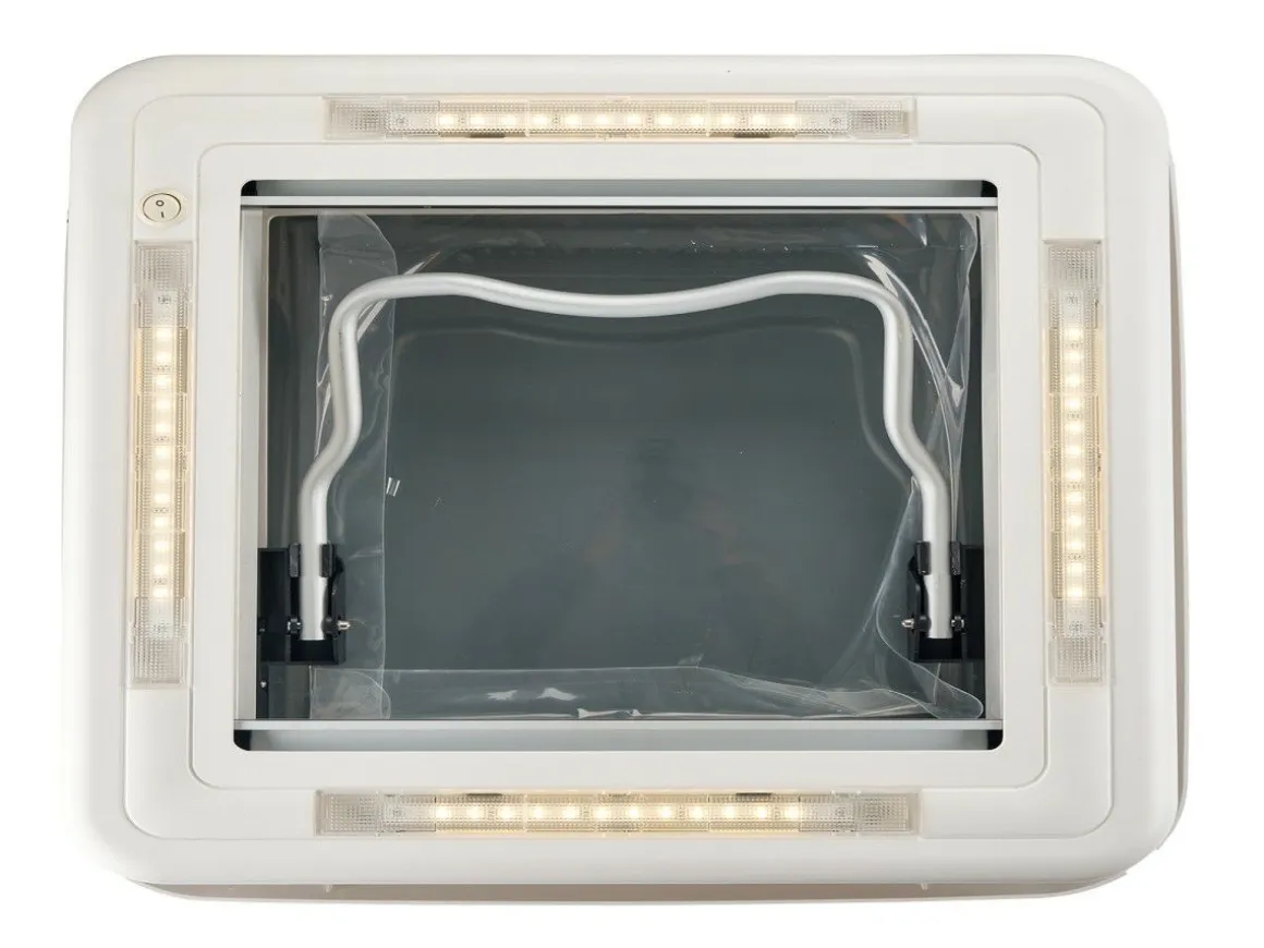 AOYI Skylight LED 40 x 40 cm Dachluke - Smoke/White