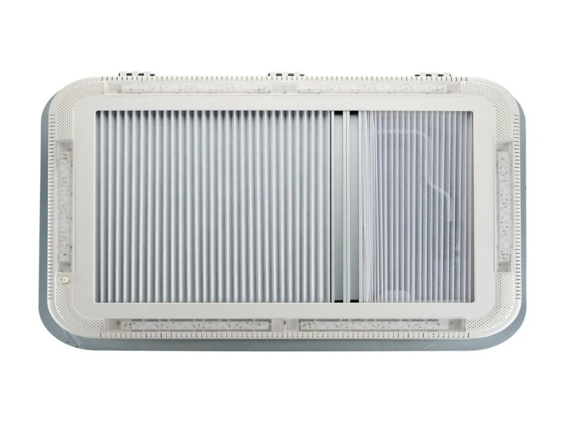 AOYI Skylight LED 70x50 cm dachluke mit dauerbelüftung - Smoke