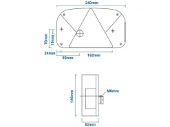 Aspöck Multipoint II Rechts Rücklicht - 6 Funktionen