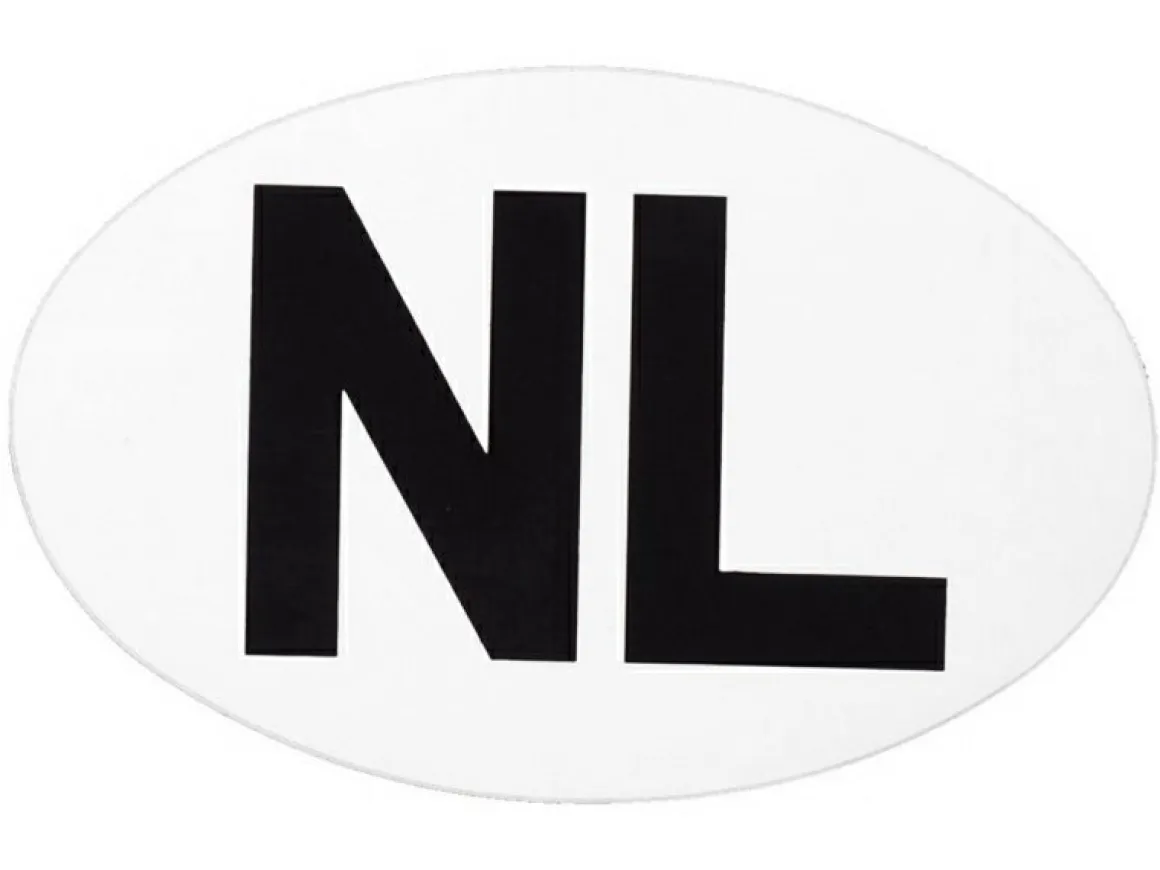 Aufkleber NL weiß