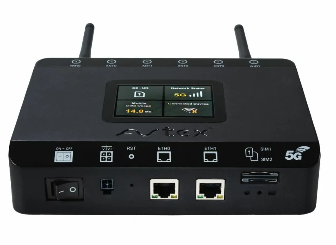 Avtex AMR-105X 5G Dual-SIM-Router mit 5G-Antenne - White