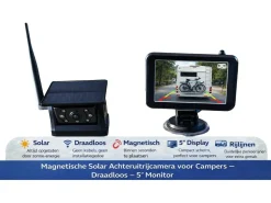 BergGPS Magnetische Solarkamera mit 5-Zoll-Display