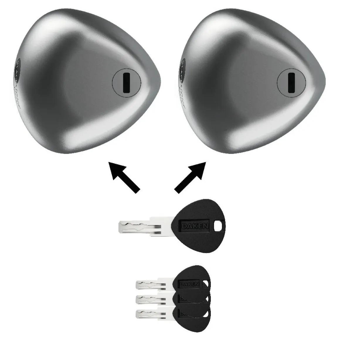 Blackstone Silver COMBO Set von 2 Van-Schlösser