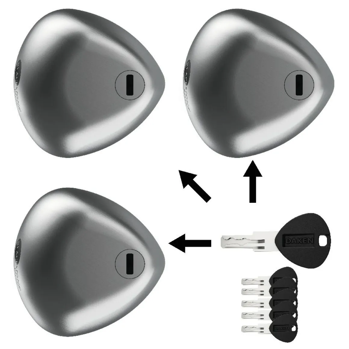 Blackstone Silver COMBO Set von 2 Van-Schlösser