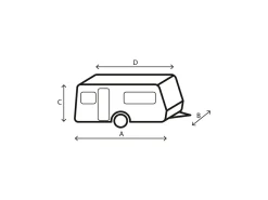 Brunner Design 12M Wohnwagen Schützhulle - 450-500 cm