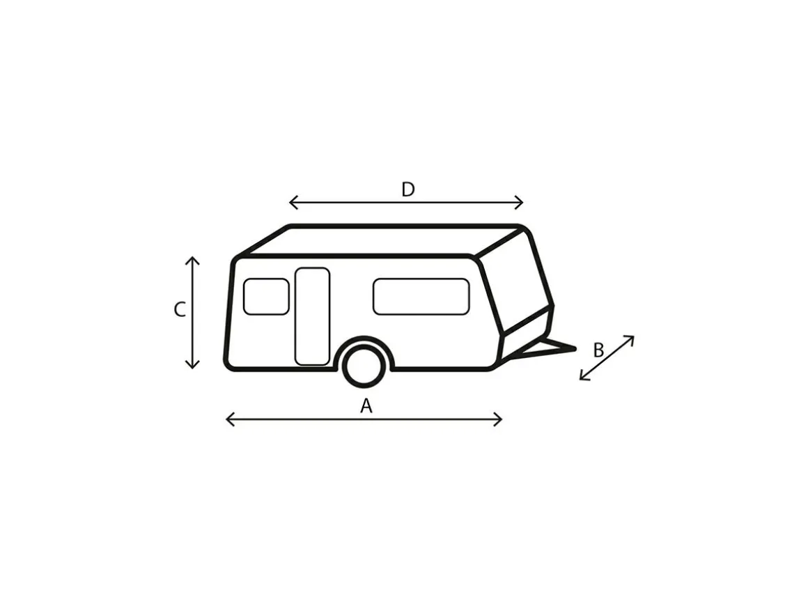 Brunner Design 12M Wohnwagen Schützhulle - 450-500 cm