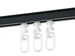 150 cm Vorhangschiene mit Gardinengleiter - Anthrazit