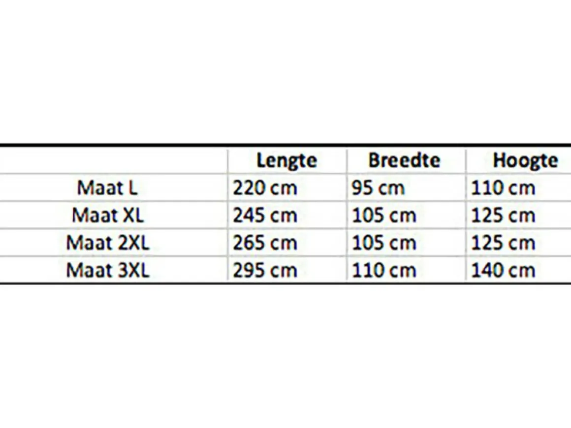 CUHOC Diamond Label 220 x 95 x 110 Lastenrad Abdeckung