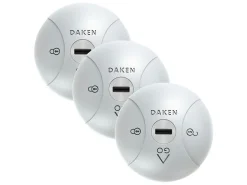 Daken Saturn GO 3-pack gleichschließend Türschlösser - Grey