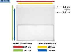 Dometic Seitz Rastrollo 3000 Kombirollo white - 136 x 81 cm