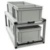 Doppel Aluminium Heckauszug mit 4 offenen Boxen - 90×40 cm