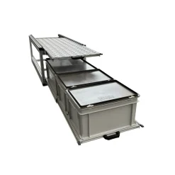 Doppel-Heckauszug 120×40 cm – 3 geschlossene Boxen und Riffelblec