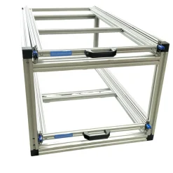 Doppel-Heckauszug mit 2 geschlossene Boxen und Alu platte-90x40cm