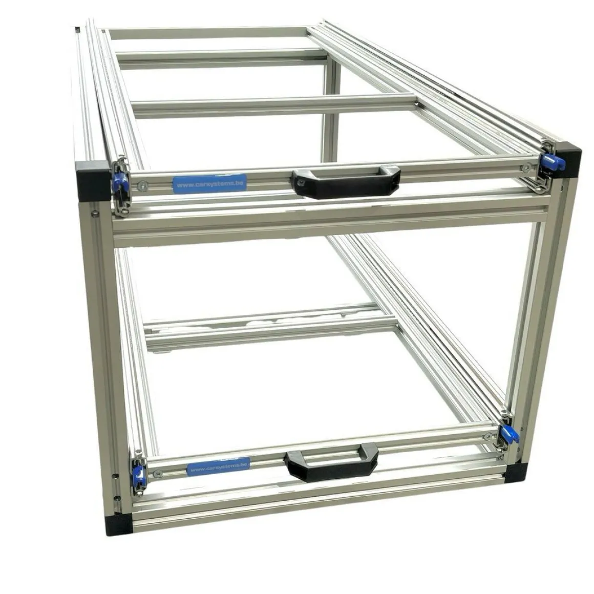 Doppel-Heckauszug mit 2 geschlossene Boxen und Alu platte-90x40cm