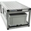 Doppel-Heckauszug mit 2 offene Boxen und Alu platte - 90 × 40 cm