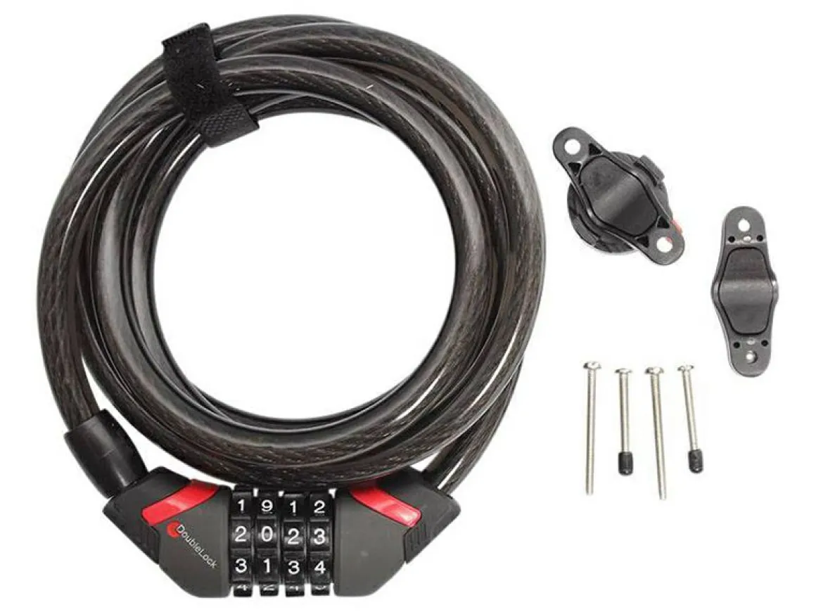 DoubleLock Coil Cable Combo Kabelschloss - 185 cm