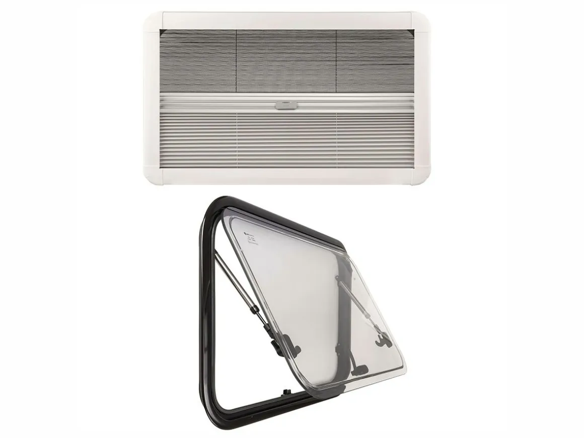 DWS Camping 700x400mm Klappfenster mit Kombirollo - Transparent