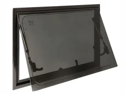 DWS Camping 900 x 450 mm Klappfenster mit Kombirollo - Black