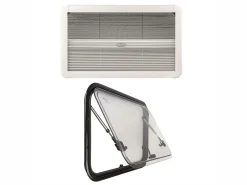 DWS Camping 500x300mm Klappfenster mit Kombirollo - Transparent